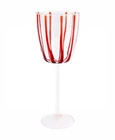 VIETRI NUOVO STRIPE WINE GLASS