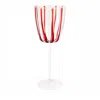 Vietri Nuovo Stripe Wine Glass In Red