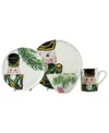 Vietri Nutcrackers 4-piece Place Setting In Green