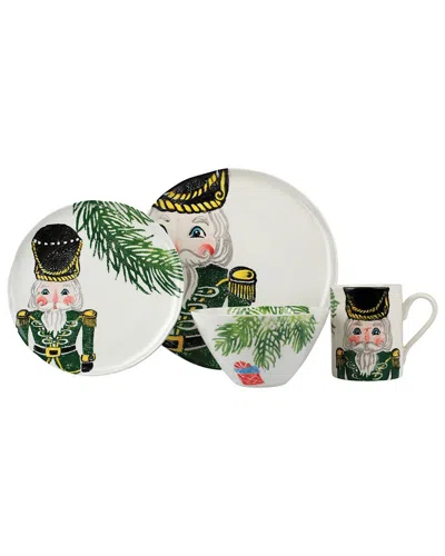 Vietri Nutcrackers 4pc Place Setting In Green