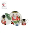 Vietri Nutcrackers 4pc Place Setting With $24 Credit In Red