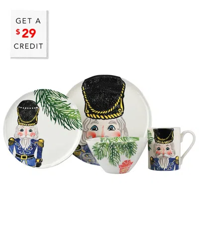 VIETRI VIETRI NUTCRACKERS 4PC PLACE SETTING WITH $29 CREDIT