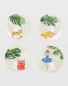 Vietri Nutcrackers Assorted Canape Plates - Set Of 4