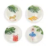 Vietri Nutcrackers Assorted Canape Plates, Set Of 4 In White