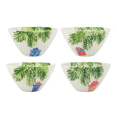 Vietri Nutcrackers Assorted Cereal Bowls In Green