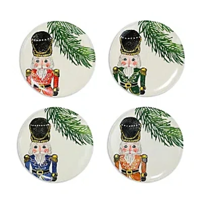VIETRI NUTCRACKERS ASSORTED SALAD PLATES, SET OF 4,NTC-9701