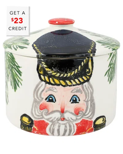 VIETRI VIETRI NUTCRACKERS BISCOTTI JAR WITH $23 CREDIT