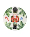 Vietri Nutcrackers Cake Stand In Red