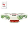 Vietri Nutcrackers Cake Stand In Red