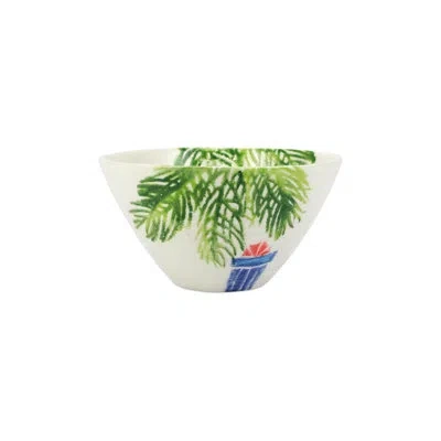 Vietri Nutcrackers Candy Cane Cereal Bowl In Green