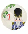 Vietri Nutcrackers Chip And Dip Set In Blue