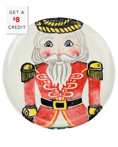 Vietri Nutcrackers Dinner Plate With $8 Credit In Red