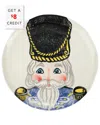 Vietri Nutcrackers Blue Dinner Plate In Blue