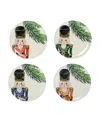 Vietri Nutcrackers Dinnerware Salad Plates, Set Of 4 In Assorted