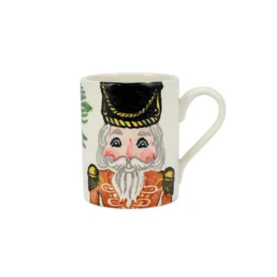 Vietri Nutcrackers Gold Mug In Black;green;orange