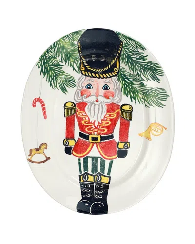 Vietri Nutcrackers Large Oval Platter With $38 Credit In Red