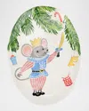 Vietri Nutcrackers Mouse King Medium Oval Platter In Multi