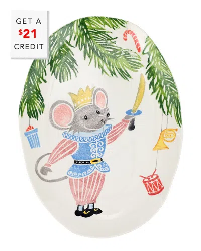 VIETRI VIETRI NUTCRACKERS MOUSE KING MEDIUM OVAL PLATTER