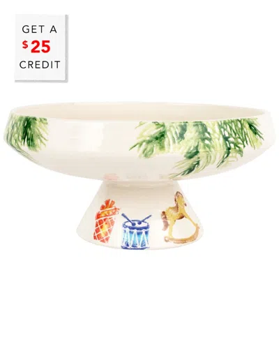 Vietri Nutcrackers Pedestal Fruit Bowl With $25 Credit
