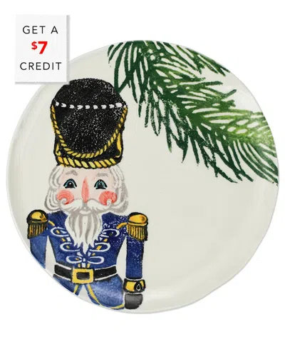 Vietri Nutcrackers Salad Plate With $7 Credit In Blue