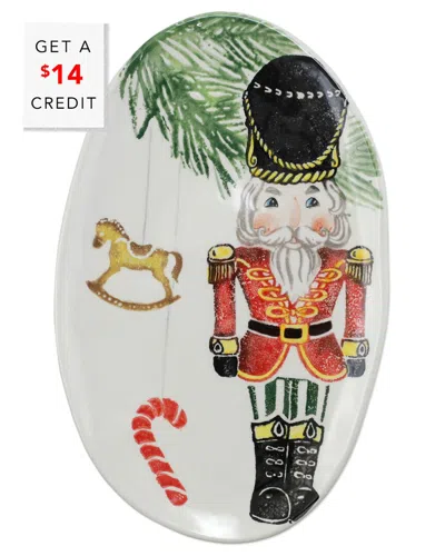 VIETRI VIETRI NUTCRACKERS SMALL OVAL PLATTER WITH $14 CREDIT