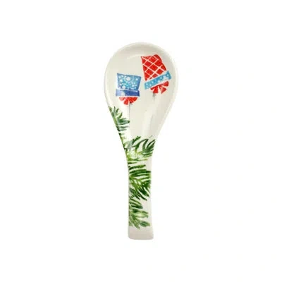 Vietri Nutcrackers Spoon Rest In Green,red,blue,white