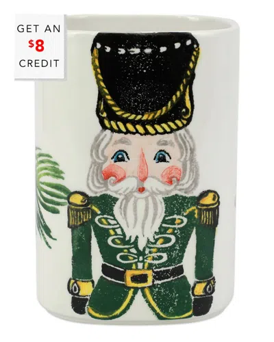 Vietri Nutcrackers Utensil Holder With $8 Credit In Green