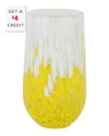 Vietri Nuvola Highball Glass In White Yellow