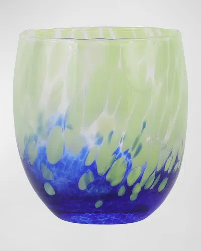 Vietri Nuvola Double Old-fashioned Glass In Green Blue