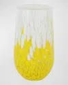 Vietri Nuvola Light High Ball Glass In White And Yellow