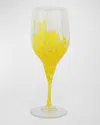 Vietri Nuvola Wine Glass In White Yellow