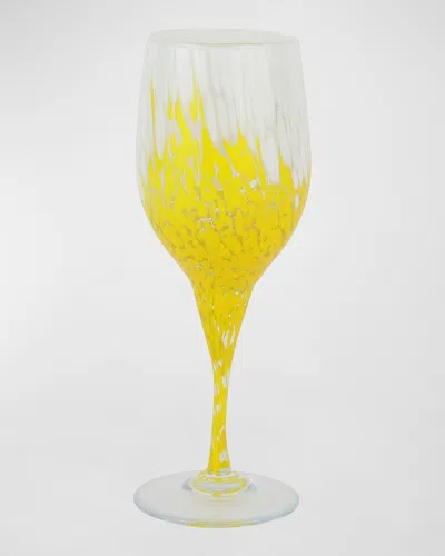 Vietri Nuvola Wine Glass In Yellow