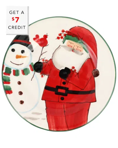 VIETRI DISCONTINUED VIETRI OLD ST. NICK 2024 LIMITED EDITION SALAD PLATE WITH $7 CREDIT