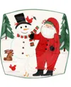 Vietri Old St. Nick 2024 Limited Edition Square Platter In Red