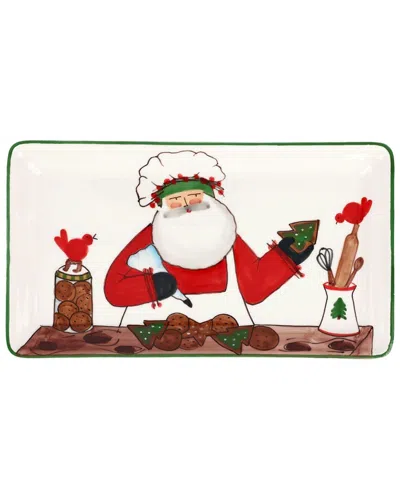Vietri Old St. Nick 2025 Limited Edition Rectangular Platter In Multi