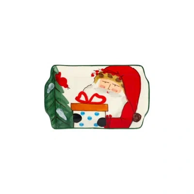 Vietri Old St. Nick 2026 Limited Edition Rectangular Plate In Multi