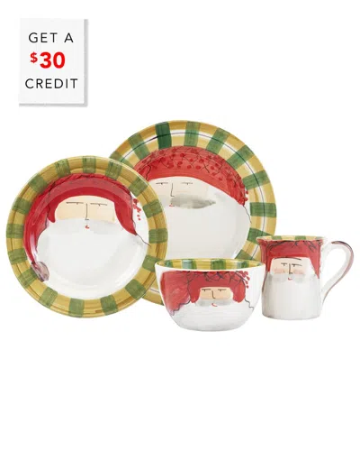 Vietri Old St. Nick 4pc Place Setting With $30 Credit In Multi