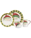 Vietri Old St. Nick Animal Hat 4 Piece Place Setting In Multi