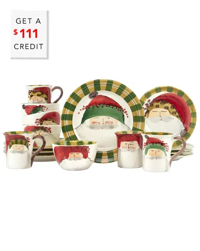 VIETRI VIETRI OLD ST. NICK ASSORTED 18PC PLACE SETTING  WITH $111 CREDIT
