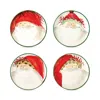 Vietri Old St. Nick Set Of 4 Canape Plates In Multi