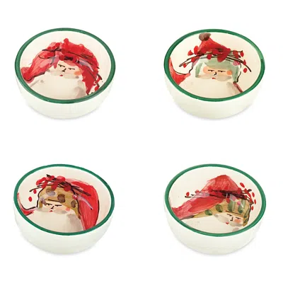 Vietri Old St. Nick Assorted Condiment Bowls, Set Of 4 In Multicolor