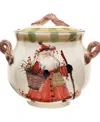 Vietri Old St. Nick Biscotti Jar In Multi Color