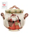Vietri Old St. Nick Biscotti Jar In Multi
