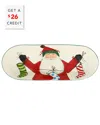 Vietri Old St. Nick Bread Server With Stockings