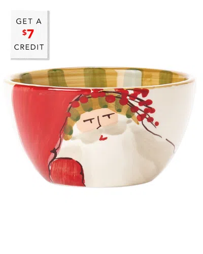 Vietri Old St. Nick Cereal Bowl With $7 Credit In Multicolor