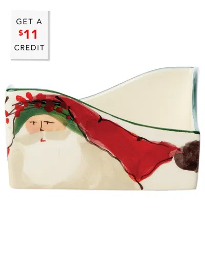 Vietri Old St. Nick Cocktail Napkin Holder With $11 Credit In Multicolor