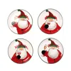 Vietri Old St. Nick Cocktail Plates, Set Of 4 In Red