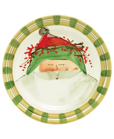 Vietri Old St. Nick Dinner Plate In Green