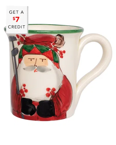 VIETRI VIETRI OLD ST. NICK GOLFING MUG WITH $7 CREDIT