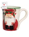 Vietri Old St. Nick Mug - Golfing In Multicolor